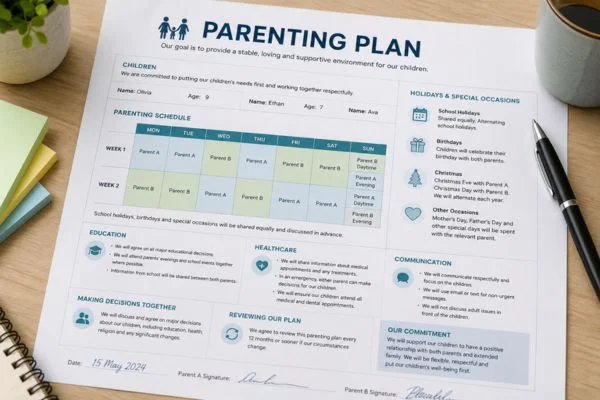 Understand parenting plans Powys